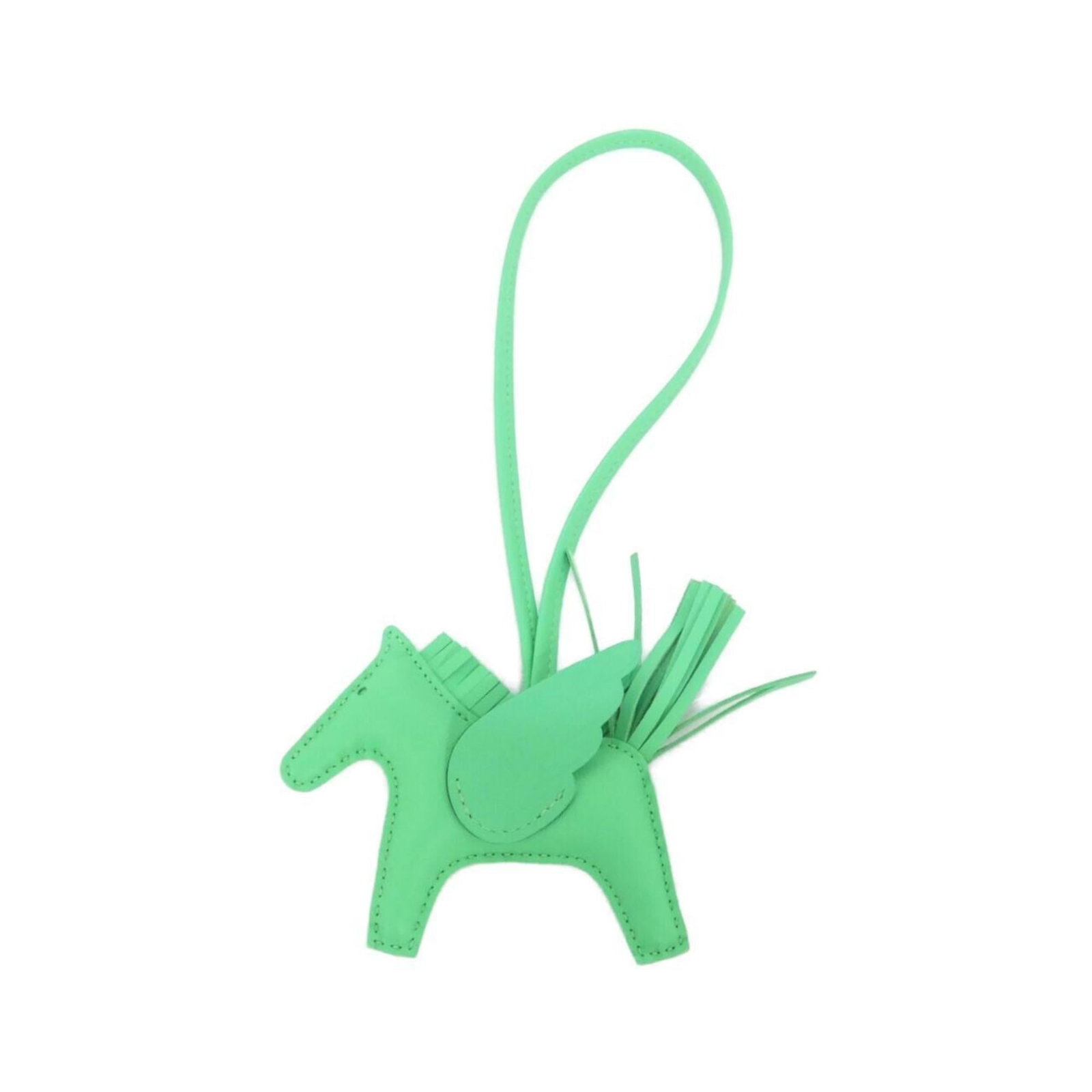 Hermes Agneau Milo Handbag Charm: Hermes Agneau Milo Handbag Charm A beautiful and rare Hermes Agneau Milo Handbag Charm, boasting the iconic green color of this highly sought-after material, is up for grabs. With its unique agneau mi
