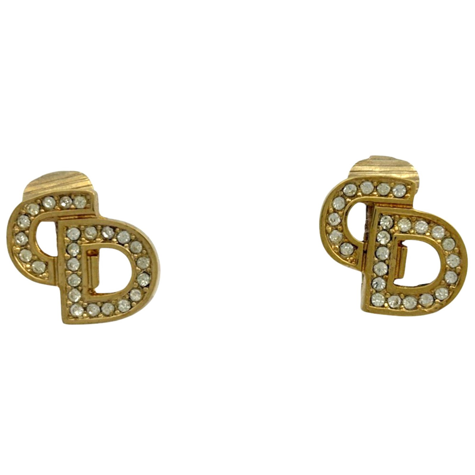 Christian Dior Clip Earrings in Gold Plating: Christian Dior Clip Earrings in Gold Plating Elevate your everyday style with these stunning Christian Dior clip earrings, crafted in luxurious gold plating that adds a touch of sophistication to any