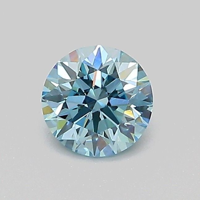 IGI Round 0.53ct Fancy Vivid Blue VVS1 Loose Lab Diamond: IGI Round 0.53ct Fancy Vivid Blue VVS1 Loose Lab Diamond Experience the breathtaking beauty of a Fancy Vivid Blue diamond, one of the rarest and most coveted colors in nature. This exquisite 0.53ct