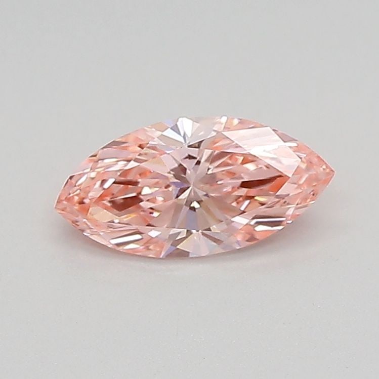 IGI Marquise 0.44ct Fancy Vivid Pink VVS2 Loose Lab Diamond: IGI Marquise 0.44ct Fancy Vivid Pink VVS2 Loose Lab Diamond Experience the rare beauty of a Fancy Vivid Pink diamond, one of the most coveted colors in the world of gemstones. This exquisite 0.44ct la