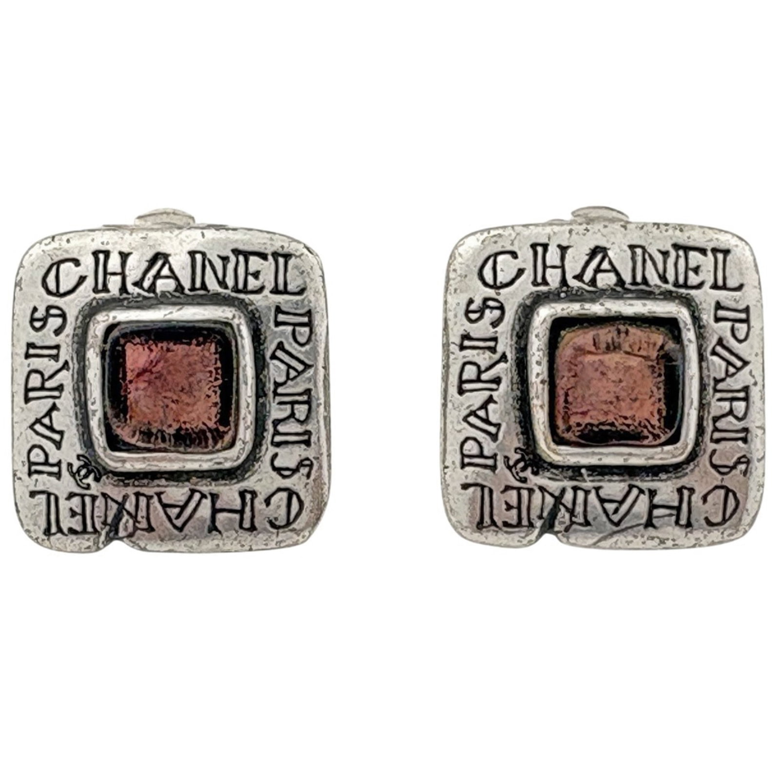 Earrings Chanel Clip: Earrings Chanel Clip Elevate your everyday style with these elegant Chanel clip earrings, crafted from sterling silver and adorned with a vibrant color stone. With their sleek design and secure clip-b