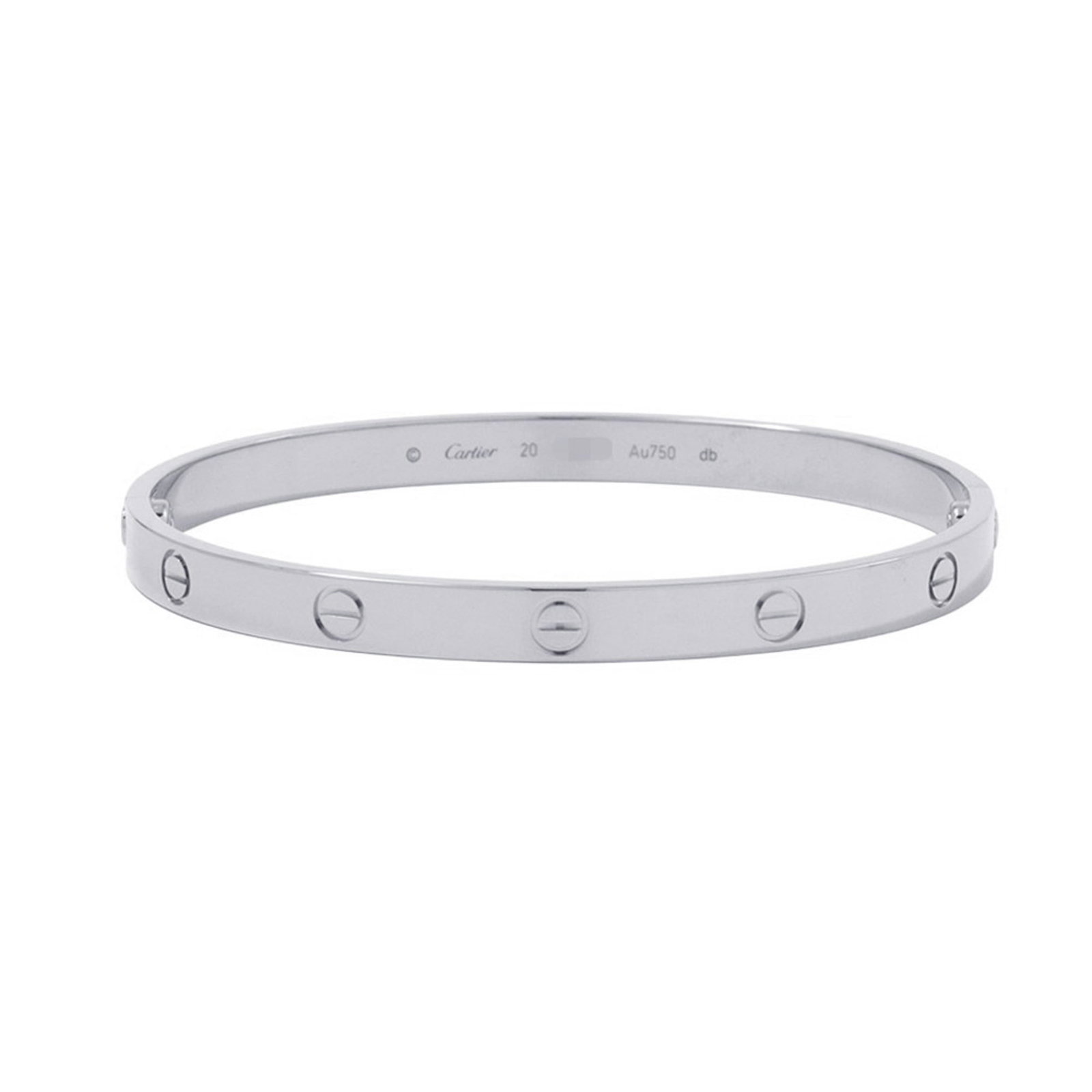 Cartier Charm Bracelet in 18k White Gold: Cartier Charm Bracelet in 18k White Gold A stunning Cartier charm bracelet in 18k white gold, perfect for adding a touch of elegance to any outfit. With its slender 19cm length and delicate 5.8mm widt
