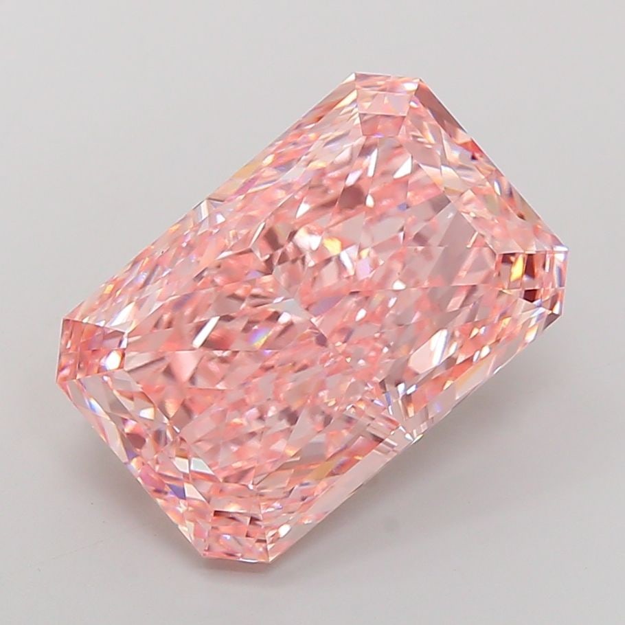 IGI Radiant 18.62ct Fancy Vivid Pink VVS2 Loose Lab Diamond: IGI Radiant 18.62ct Fancy Vivid Pink VVS2 Loose Lab Diamond Experience the breathtaking beauty of nature with this stunning 18.62ct Fancy Vivid Pink VVS2 loose lab diamond, certified by IGI and