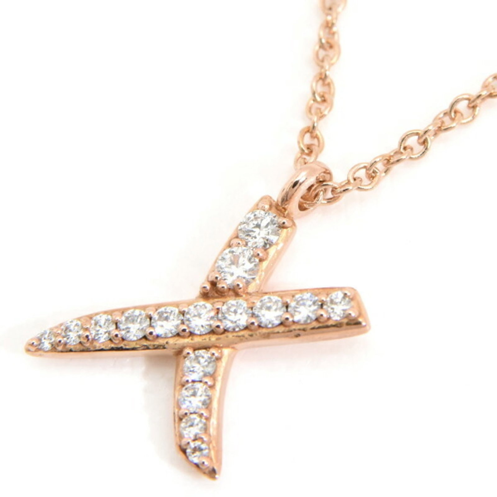 Women Tiffany & Co. Paloma Picasso Kiss Diamond Necklace in Pink Gold (750PG) for: Women Tiffany & Co. Paloma Picasso Kiss Diamond Necklace in Pink Gold (750PG) for Exceptional Women Tiffany Co Paloma Picasso available for auction. Review complete item specifications below for detai