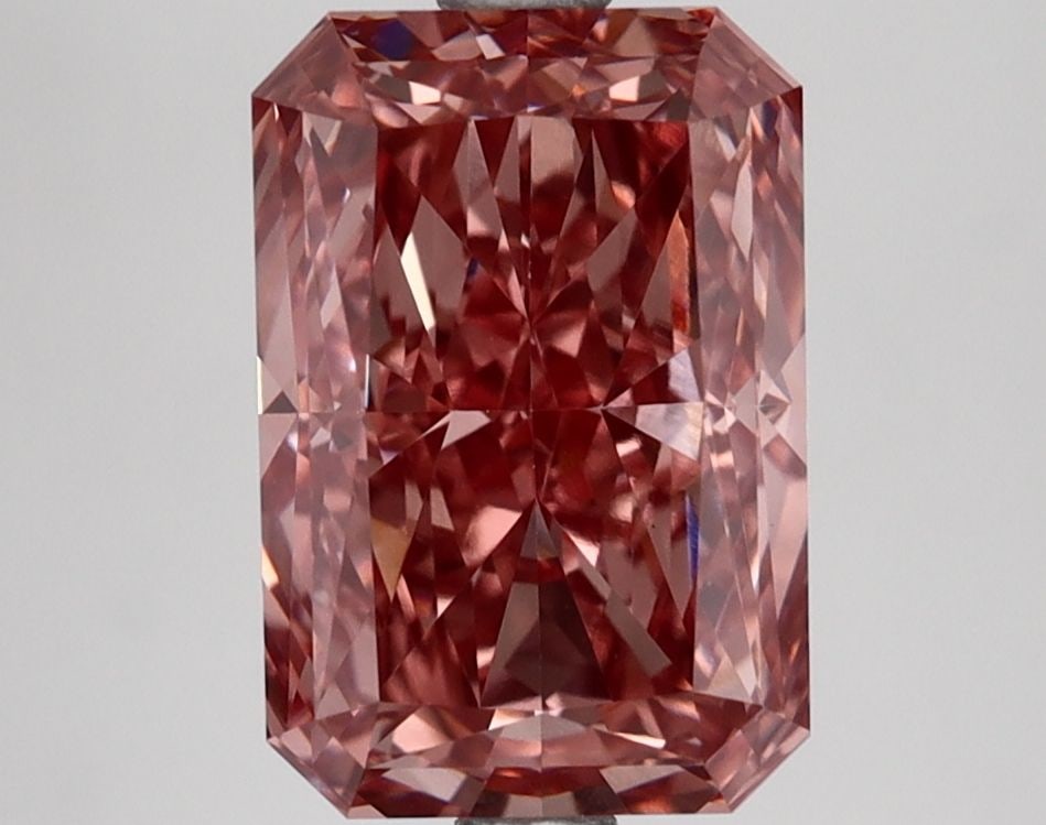 IGI Radiant 3.18ct Fancy Vivid Brownish Pink VVS2 Loose Lab Diamond (1 of 1)