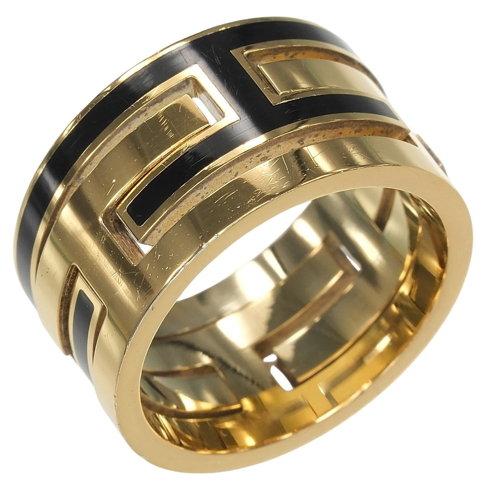 Plating Hermes Band Ring Gold: Plating Hermes Band Ring Gold Elevate your style with the iconic Hermes Band Ring, expertly plated in 24K gold for a luxurious touch. This versatile band ring boasts a slim profile and delicate detail