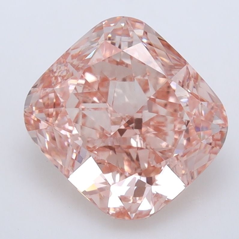 IGI Cushion Modified 3.01ct Fancy Vivid Pink VVS2 Loose Lab Diamond: IGI Cushion Modified 3.01ct Fancy Vivid Pink VVS2 Loose Lab Diamond Experience the breathtaking beauty of a lab-grown diamond, certified by IGI as Fancy Vivid Pink with exceptional clarity (VVS2) and