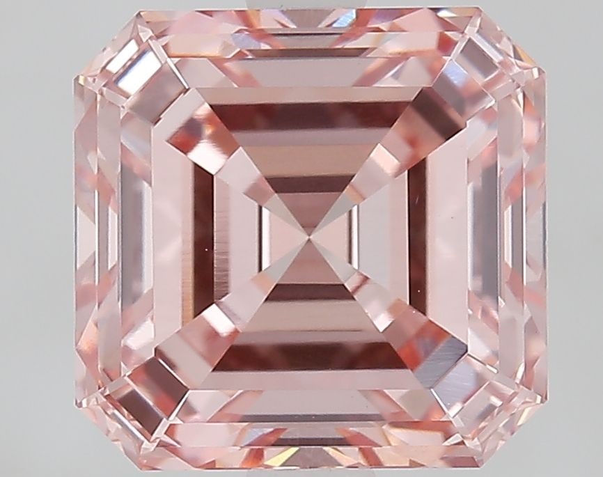 IGI Asscher 3.08ct Fancy Vivid Pink VVS2 Loose Lab Diamond: IGI Asscher 3.08ct Fancy Vivid Pink VVS2 Loose Lab Diamond Experience the rare beauty of a Fancy Vivid Pink diamond, one of the most coveted colors in the world of gemstones. This stunning 3.08ct lab-