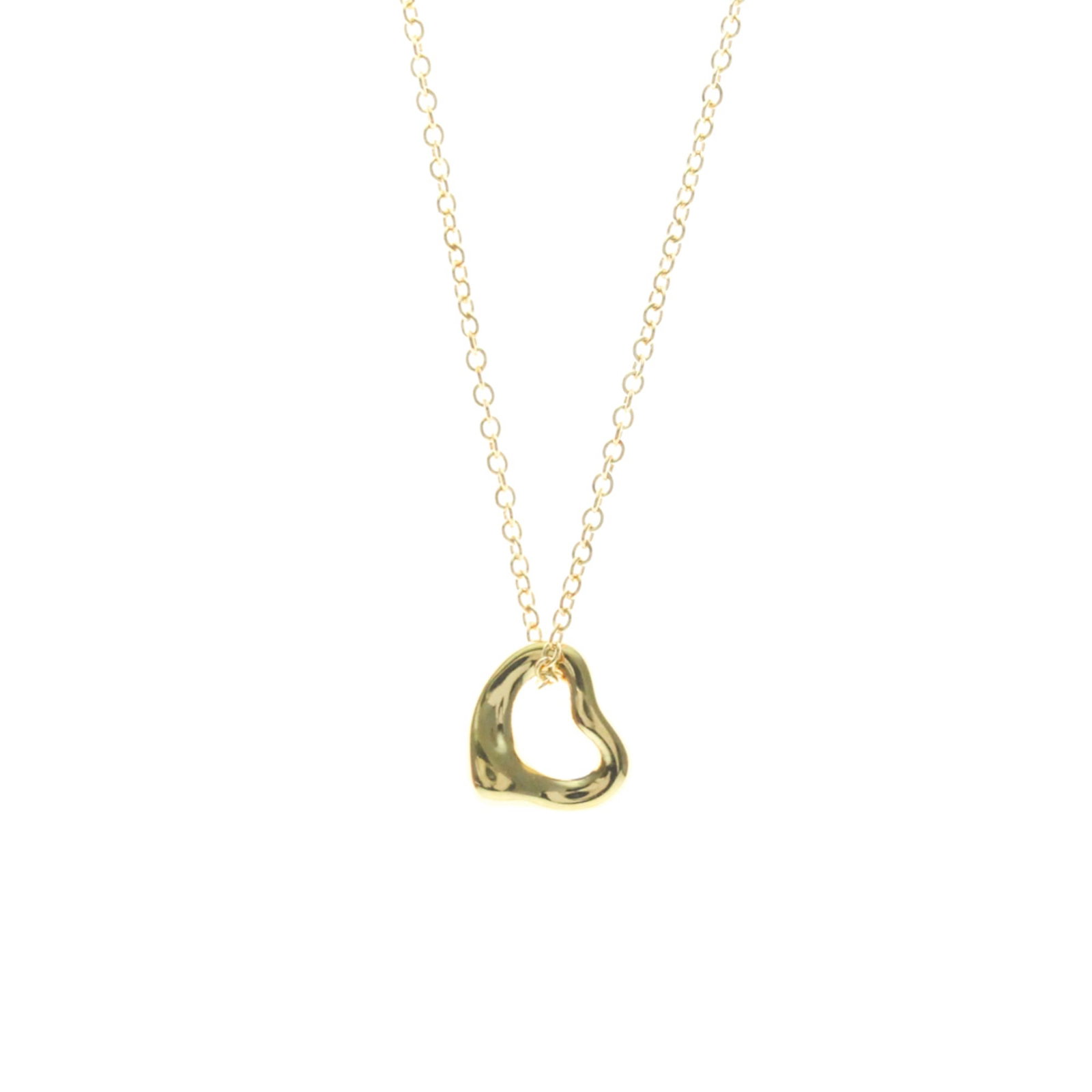 Tiffany Open Heart Extra Mini Necklace Yellow Gold (18K) No Stone Men, Women Fashion Pendant (Gold): Tiffany Open Heart Extra Mini Necklace Yellow Gold (18K) No Stone Men, Women Fashion Pendant (Gold) Elevate your everyday style with the iconic Tiffany Open Heart Extra Mini Necklace, crafted from 18K