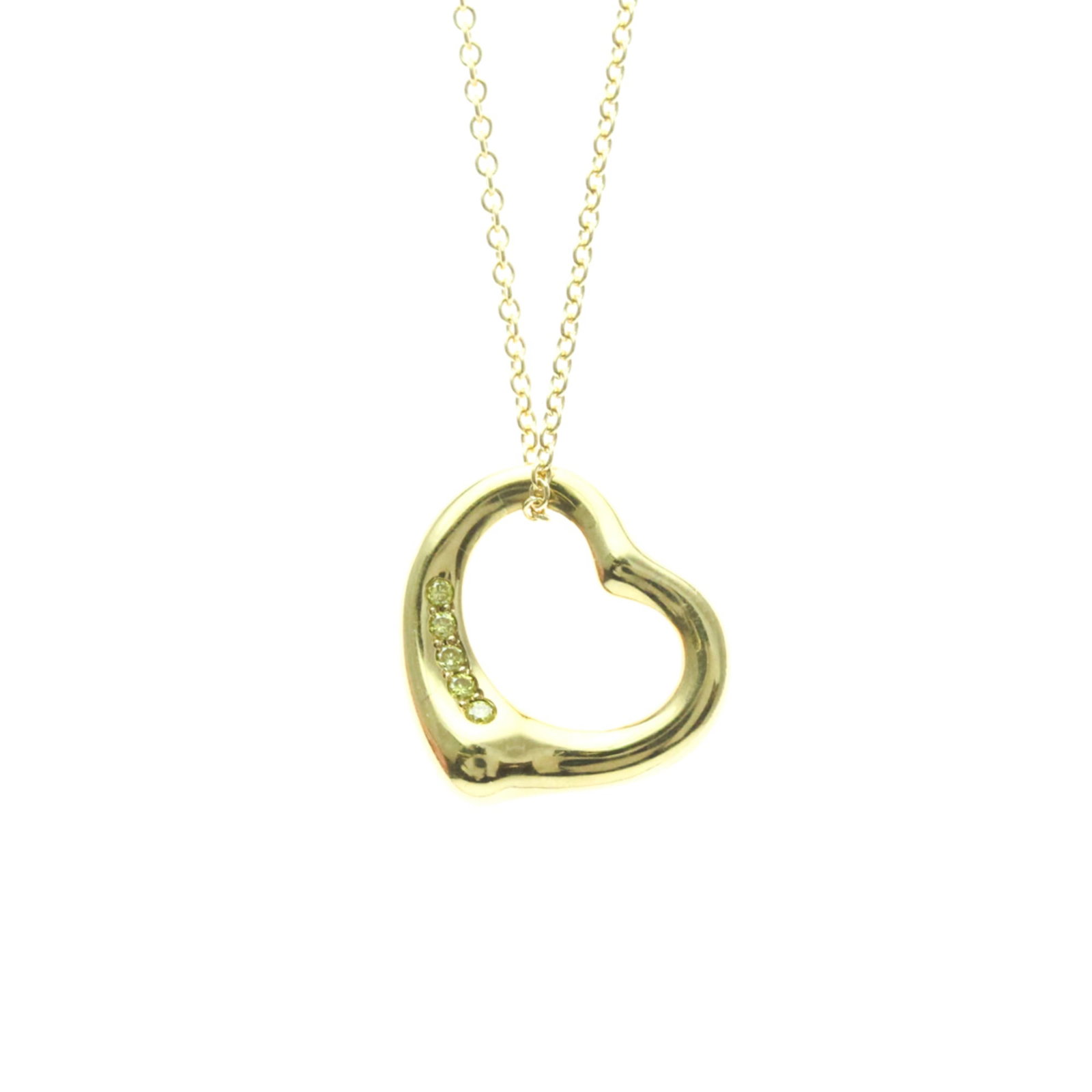 Women Fashion Pendant Necklace (Gold) - Tiffany Open Heart Pink Gold (18K) No Stone Men (1 of 16)