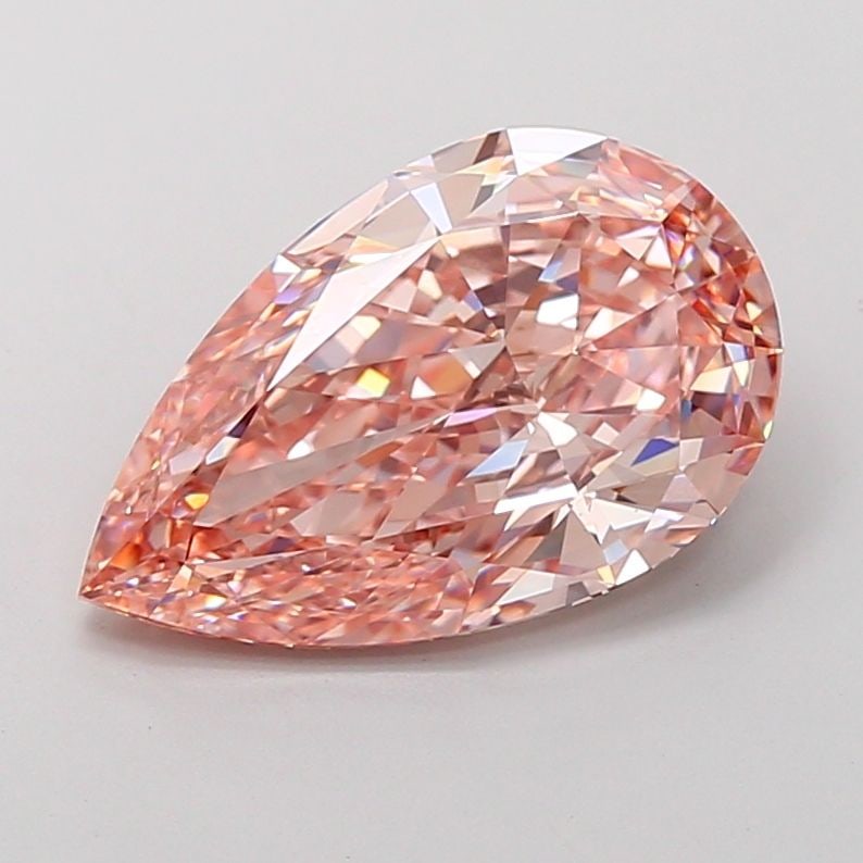 Loose Lab Diamond - IGI Pear 5.02ct Fancy Intense Brownish Pink VVS2: Loose Lab Diamond - IGI Pear 5.02ct Fancy Intense Brownish Pink VVS2 Experience the beauty of a truly unique diamond, certified by IGI as a Fancy Intense Brownish Pink, VVS2, with exceptional cut, pol