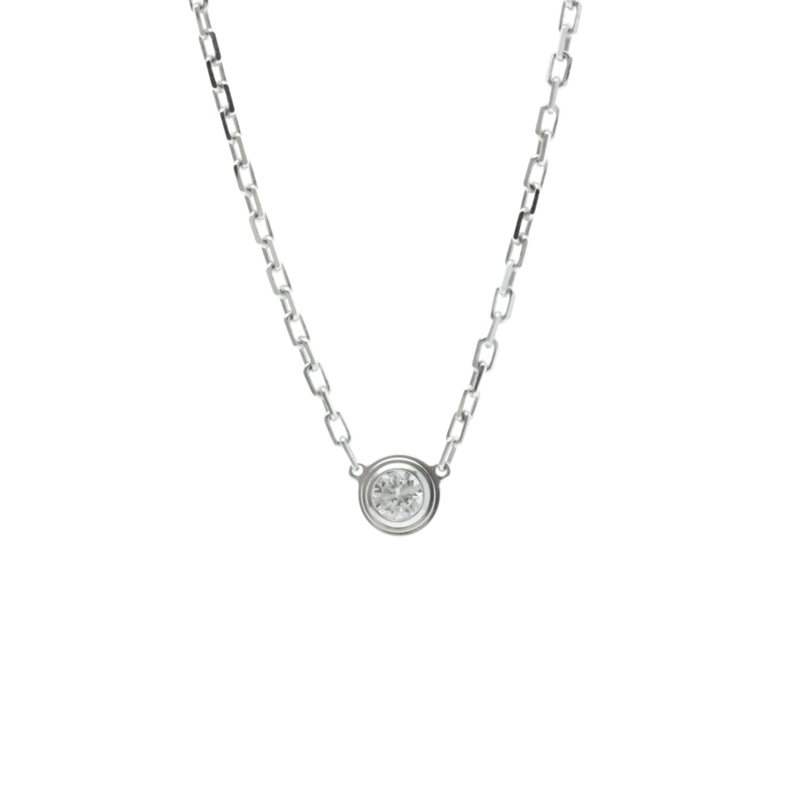 Cartier D'Amour 18k White Gold Diamond Pendant Necklace for Men & Women: Cartier D'Amour 18k White Gold Diamond Pendant Necklace for Men & Women Exceptional Cartier Amour White Gold Diamond available for auction. Review complete item specifications below for detailed infor