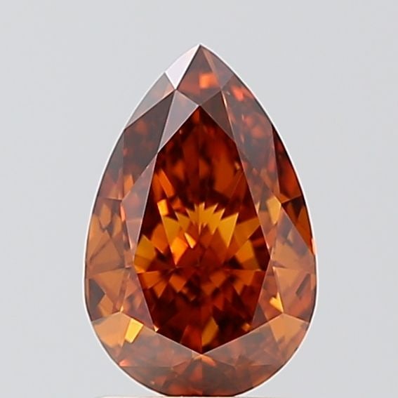 Loose Lab Diamond - IGI Pear 1.37ct Fancy Deep Orange VVS2: Loose Lab Diamond - IGI Pear 1.37ct Fancy Deep Orange VVS2 Experience the vibrant beauty of nature in this stunning 1.37ct Fancy Deep Orange lab-grown diamond, certified by the International Gemologic