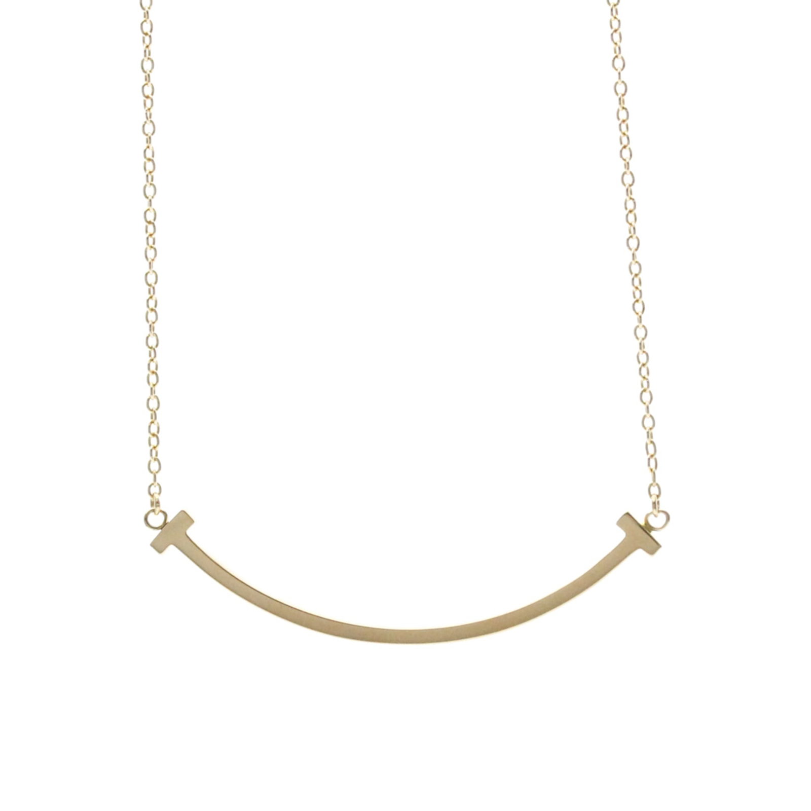 Tiffany T Smile Small Necklace Pink Gold (18K) No Stone Men, Women Fashion Pendant (Pink Gold): Tiffany T Smile Small Necklace Pink Gold (18K) No Stone Men, Women Fashion Pendant (Pink Gold) Elevate your style with the iconic Tiffany T Smile Small Necklace, crafted from 18K pink gold for a touch