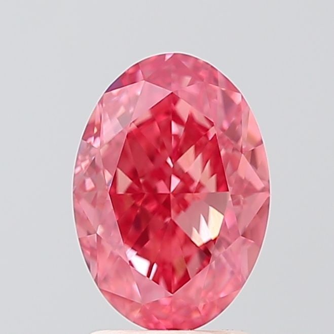 IGI Oval 2.44ct Fancy Vivid Pink VVS1 Diamond: IGI Oval 2.44ct Fancy Vivid Pink VVS1 Diamond Experience the breathtaking beauty of a lab-grown Fancy Vivid Pink diamond, certified by the International Gemological Institute (IGI) as VVS1 clarity and