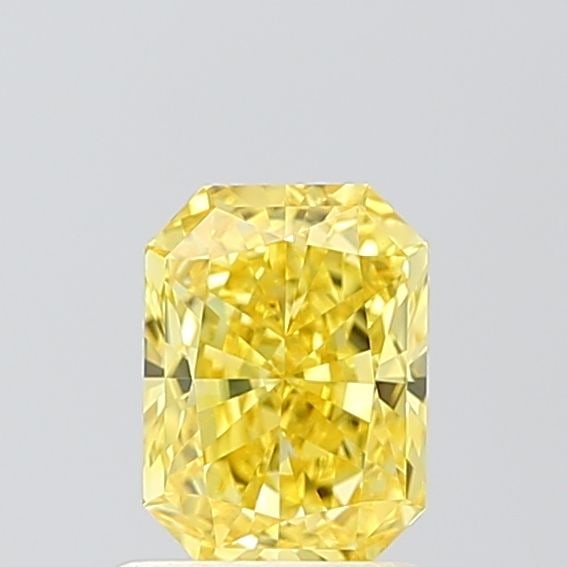 IGI Radiant 1.01ct Fancy Vivid Yellow VVS2 Loose Lab Diamond: IGI Radiant 1.01ct Fancy Vivid Yellow VVS2 Loose Lab Diamond Experience the vibrant beauty of nature in this stunning 1.01ct Fancy Vivid Yellow VVS2 lab-grown diamond, certified by IGI and boasting ex