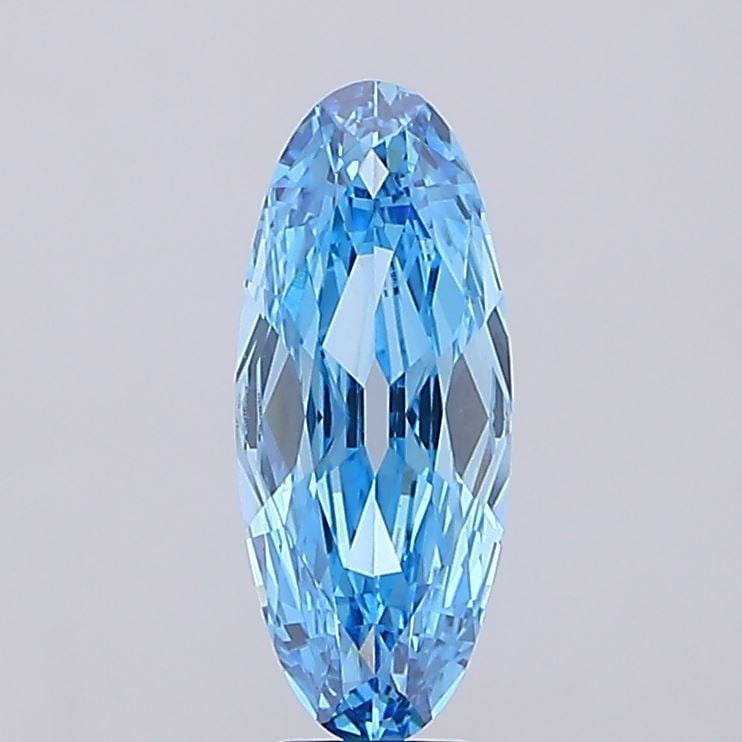 IGI Oval 5.02ct Fancy Vivid Blue VVS2 Loose Lab Diamond: IGI Oval 5.02ct Fancy Vivid Blue VVS2 Loose Lab Diamond Experience the breathtaking beauty of a Fancy Vivid Blue diamond, one of the rarest and most coveted colors in nature. This stunning 5.02ct
