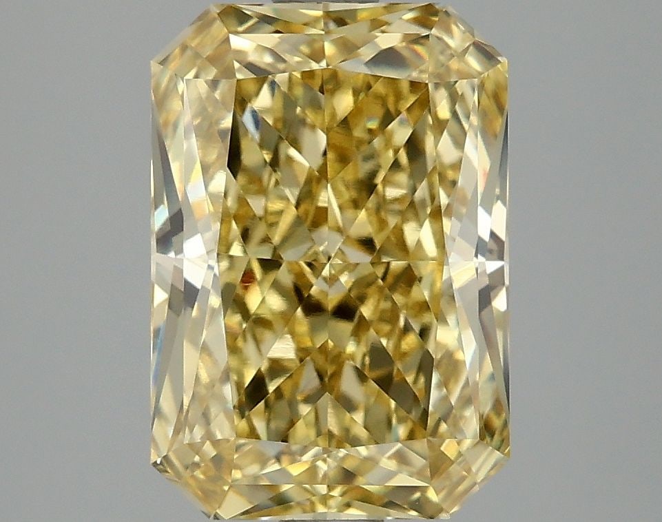 IGI Radiant 3.1ct Fancy Vivid Yellow VVS2 Loose Lab Diamond: IGI Radiant 3.1ct Fancy Vivid Yellow VVS2 Loose Lab Diamond Experience the vibrant beauty of nature in a lab-grown diamond, certified by IGI as Fancy Vivid Yellow with exceptional clarity and cut.