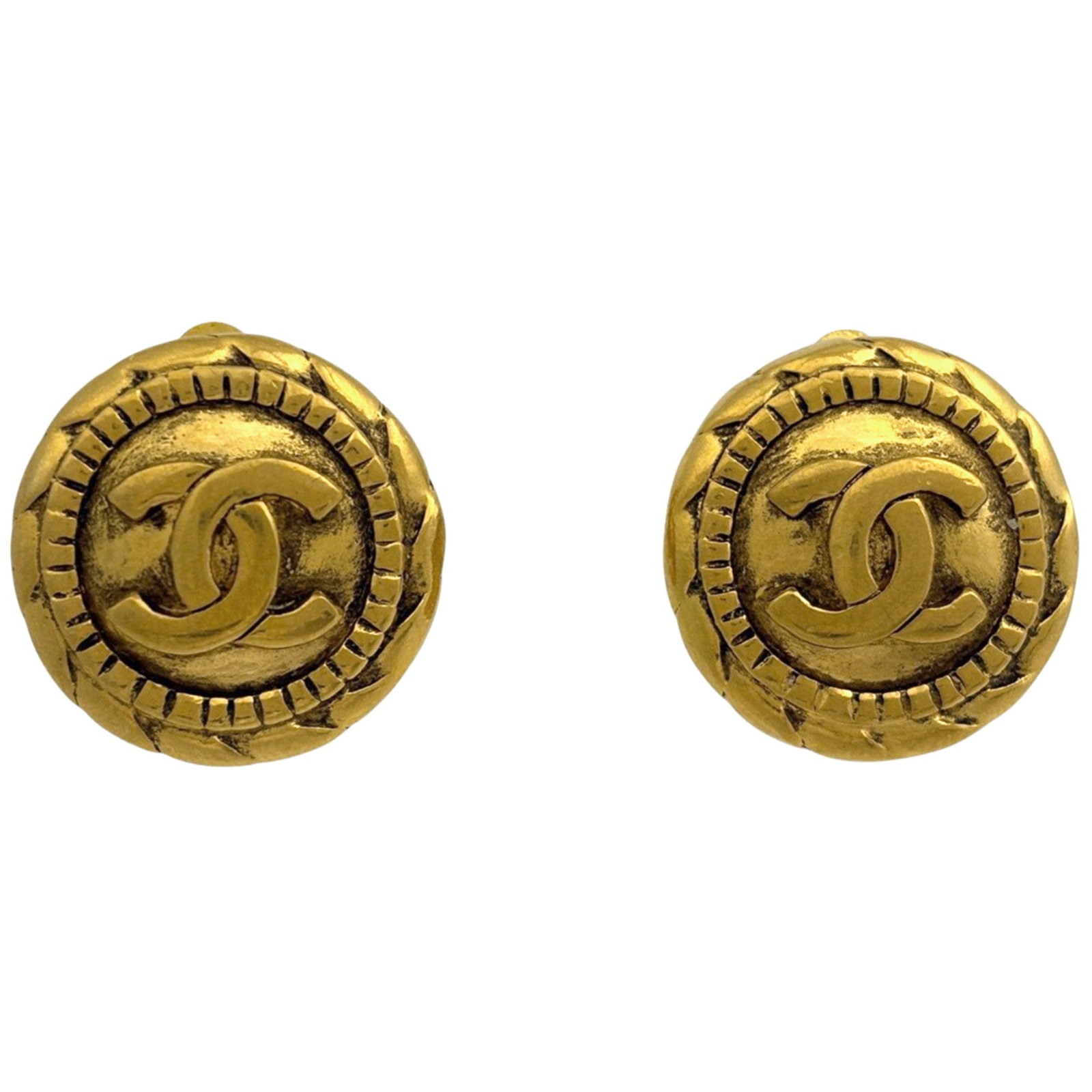 GP Gold Chanel Coco Mark Round Earrings for Women: GP Gold Chanel Coco Mark Round Earrings for Women Elevate your style with the iconic Coco Mark Round Earrings from Chanel, crafted in luxurious gold that adds a touch of sophistication to any outfit.