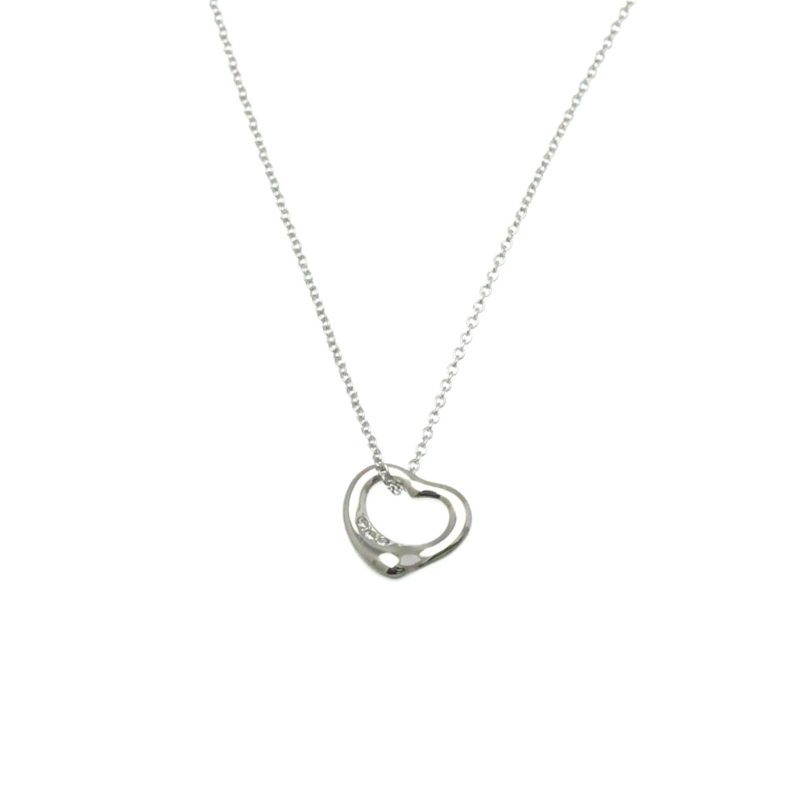 Women Fashion Pendant Necklace (Silver) - Tiffany Open Heart Platinum Diamond Men: Women Fashion Pendant Necklace (Silver) - Tiffany Open Heart Platinum Diamond Men Elevate your style with the iconic Tiffany Open Heart pendant necklace, featuring 3.8g of platinum and a stunning silv