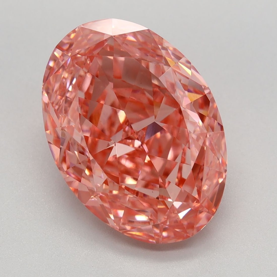 IGI Oval 5.12ct Fancy Vivid Pink VVS2 Loose Lab Diamond (1 of 1)