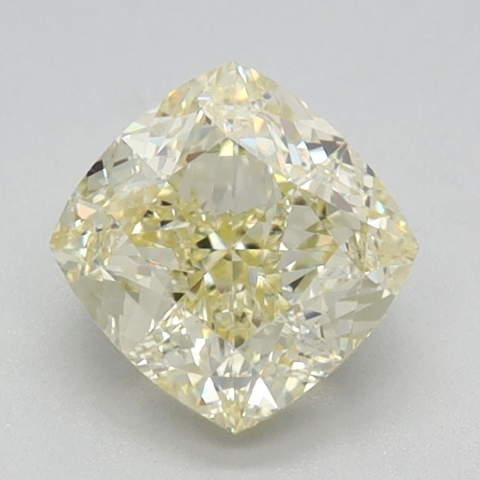 IGI Cushion Modified 1.07ct Fancy Light Yellow VVS2 Loose Lab Diamond: IGI Cushion Modified 1.07ct Fancy Light Yellow VVS2 Loose Lab Diamond A rare and radiant gem, this 1.07ct Fancy Light Yellow VVS2 lab-grown diamond shines with exceptional clarity and polish, boasting
