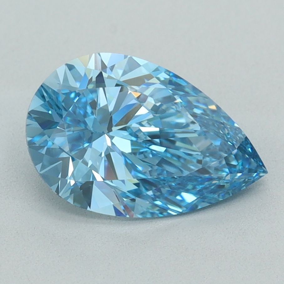 Loose Lab Diamond - IGI Pear 2.02ct Fancy Vivid Blue IF: Loose Lab Diamond - IGI Pear 2.02ct Fancy Vivid Blue IF Experience the breathtaking beauty of nature with this stunning lab-grown diamond, certified by the International Gemological Institute (IGI)