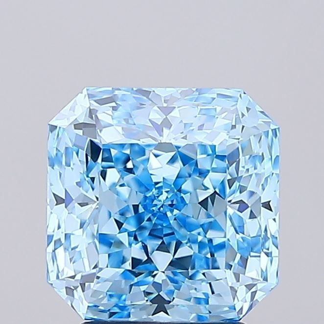Loose Lab Diamond - IGI Cushion 3.5ct Fancy Vivid Blue VVS2: Loose Lab Diamond - IGI Cushion 3.5ct Fancy Vivid Blue VVS2 Experience the unparalleled beauty of a lab-grown diamond, certified by the International Gemological Institute (IGI) as Fancy Vivid Blue,