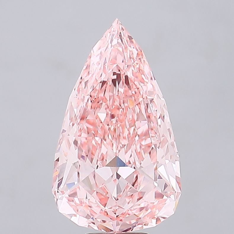 Loose Lab Diamond - IGI Pear 10.32ct Fancy Vivid Pink VVS2: Loose Lab Diamond - IGI Pear 10.32ct Fancy Vivid Pink VVS2 Experience the rare beauty of a Fancy Vivid Pink lab diamond, certified by IGI and boasting exceptional clarity (VVS2) and polish (EX). This