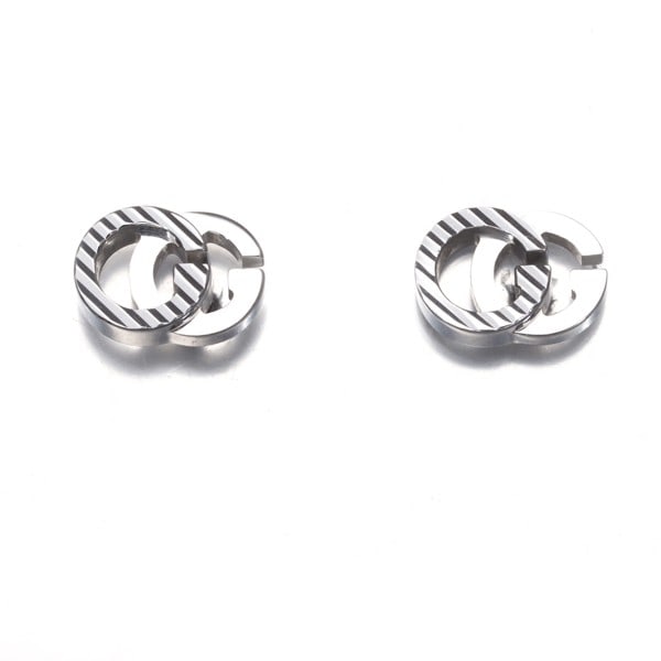 Gold Gucci Earrings Gg Running 18K 750 White: Gold Gucci Earrings Gg Running 18K 750 White Elevate your style with these stunning 18k white gold Gucci earrings, featuring the iconic GG Running motif that embodies the brand's sporty-chic aesthetic