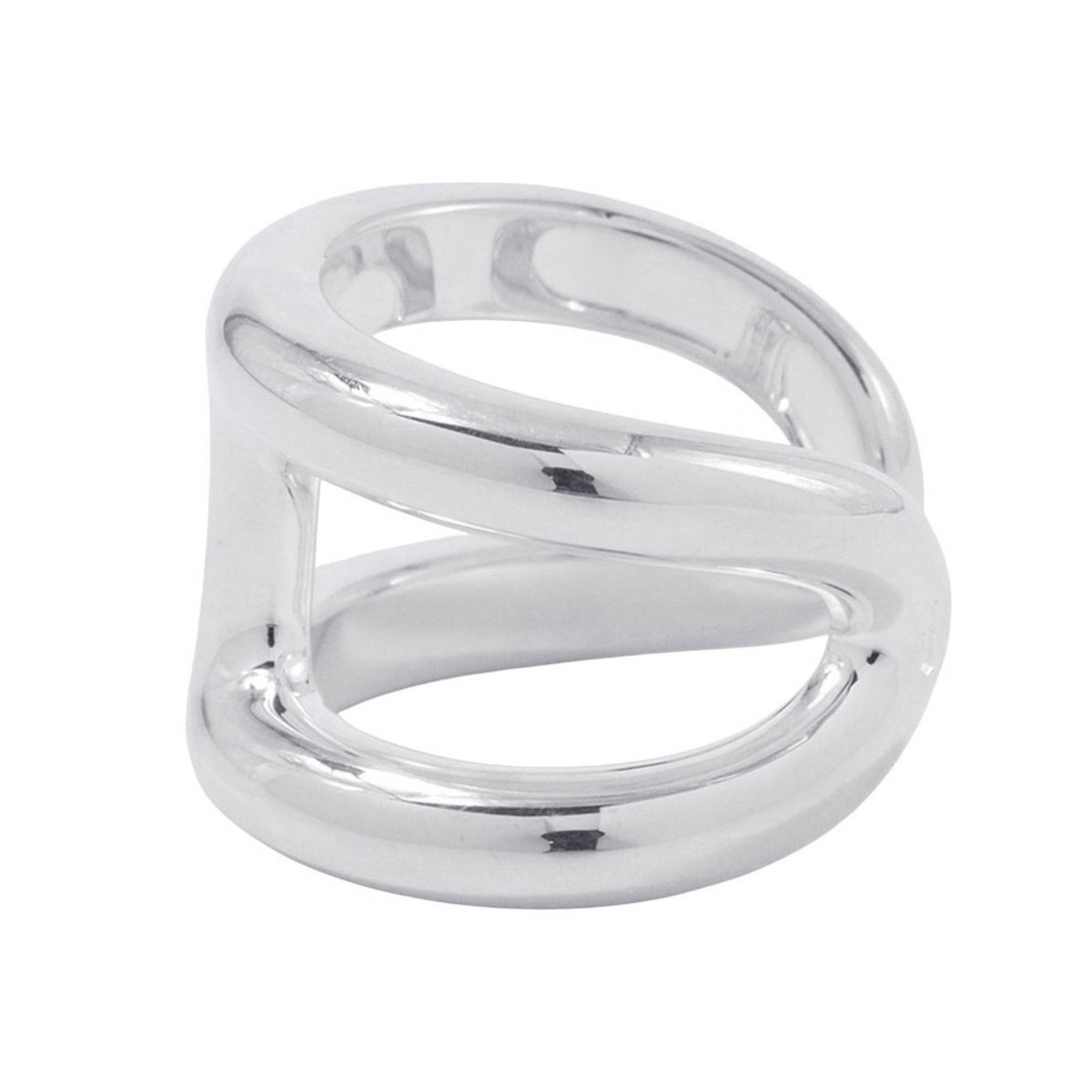 Hermes Silver 925 Band Ring - 2