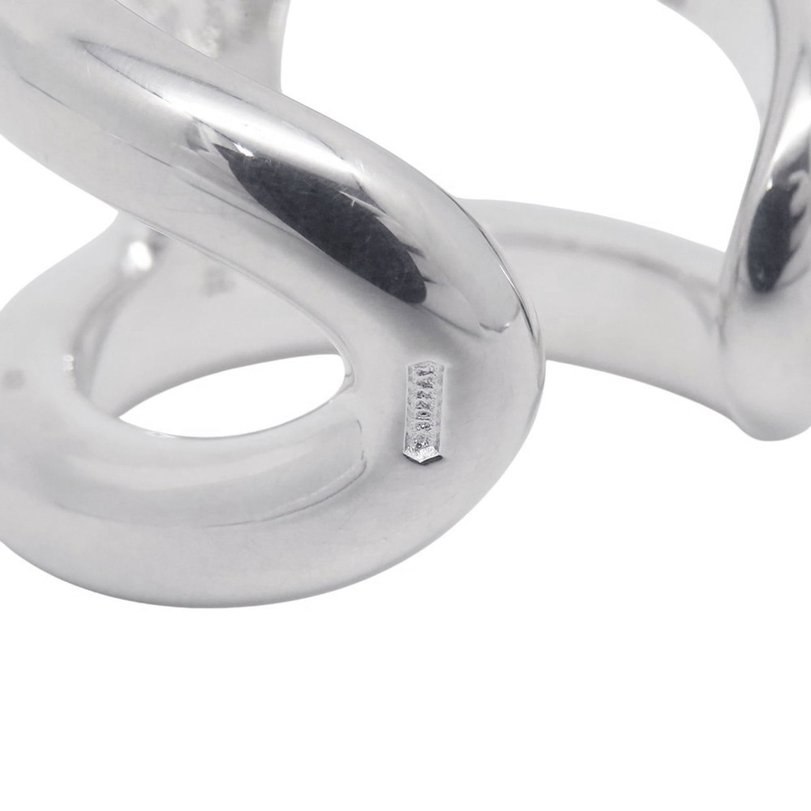 Hermes Silver 925 Band Ring - 8