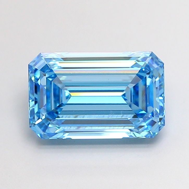 Loose Lab Diamond - IGI Emerald 3.02ct Fancy Vivid Blue VVS2: Loose Lab Diamond - IGI Emerald 3.02ct Fancy Vivid Blue VVS2 Experience the breathtaking beauty of a lab-grown diamond, certified by IGI as Fancy Vivid Blue with exceptional clarity and cut. This stun