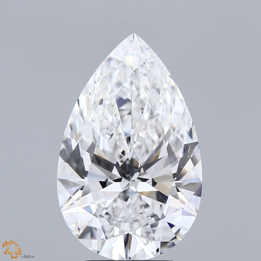 Loose Lab Diamond - IGI Pear 4.56ct D VVS2: Loose Lab Diamond - IGI Pear 4.56ct D VVS2 Experience the exceptional quality of this lab-grown pear-shaped diamond, certified by IGI as D color, VVS2 clarity, and boasting an EX polish and symmetry.