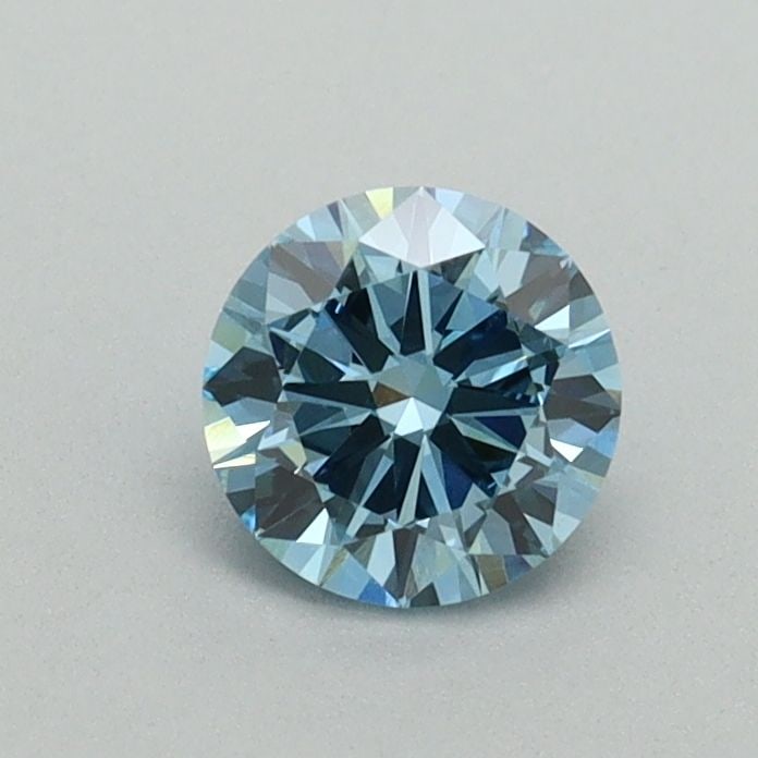 IGI Round 0.5ct Fancy Vivid Blue VVS2 Loose Lab Diamond: IGI Round 0.5ct Fancy Vivid Blue VVS2 Loose Lab Diamond Experience the rare beauty of a Fancy Vivid Blue lab-grown diamond, certified by the International Gemological Institute (IGI). This stunning 0.