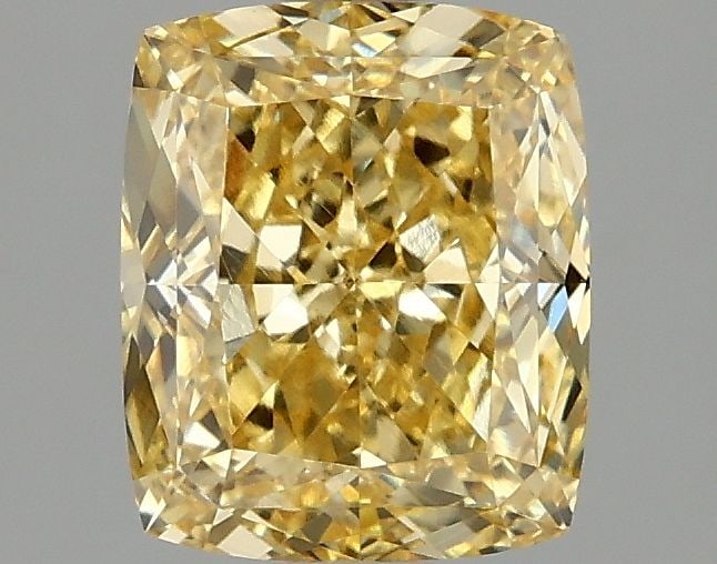 Loose Lab Diamond - IGI Cushion Modified 1.99ct Fancy Vivid Yellow VVS2: Loose Lab Diamond - IGI Cushion Modified 1.99ct Fancy Vivid Yellow VVS2 A true gem for the discerning collector, this 1.99ct Fancy Vivid Yellow Lab diamond boasts exceptional clarity (VVS2) and polish