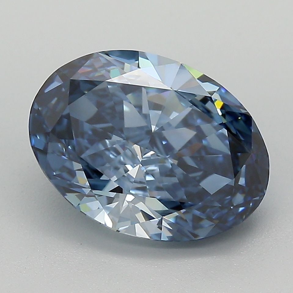 IGI Oval 3.52ct Fancy Deep Blue VVS1 Loose Lab Diamond: IGI Oval 3.52ct Fancy Deep Blue VVS1 Loose Lab Diamond Experience the rare beauty of a Fancy Deep Blue diamond, one of the most coveted colors in the world of gemstones. This stunning 3.52ct