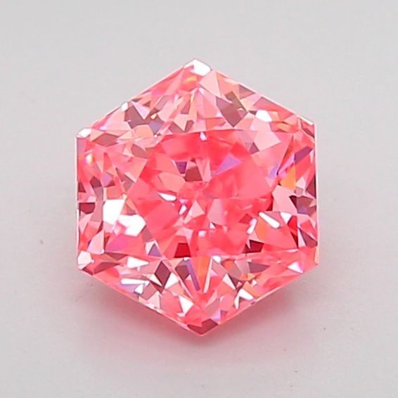 Loose Lab Diamond - IGI Hexagonal 1.06ct Fancy Vivid Pink VVS1: Loose Lab Diamond - IGI Hexagonal 1.06ct Fancy Vivid Pink VVS1 A true gem for the discerning collector, this 1.06ct Fancy Vivid Pink lab-grown diamond boasts exceptional clarity and color, with a VVS1