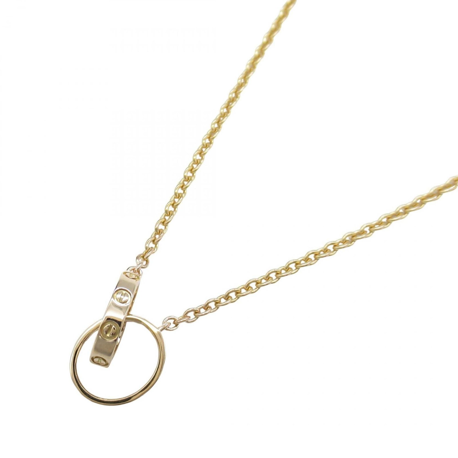 Cartier Baby Love Necklace in 18K Pink Gold for Women: Cartier Baby Love Necklace in 18K Pink Gold for Women Elevate your style with the iconic Cartier Baby Love Necklace, crafted in 18K pink gold for a touch of timeless elegance. This exquisite necklace