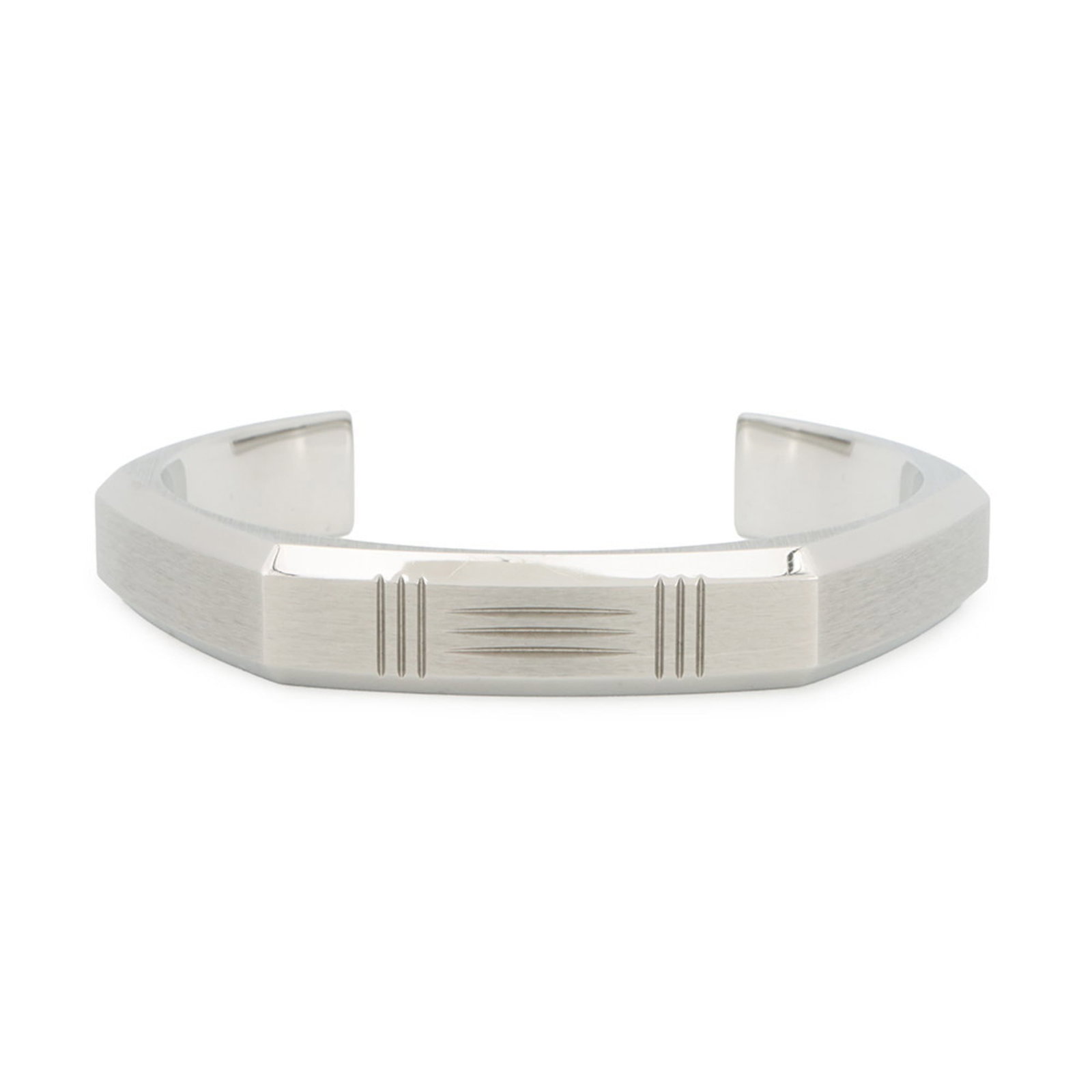 Hermes Bangle in Stainless Steel: Hermes Bangle in Stainless Steel A timeless piece of elegance, this Hermes stainless steel bangle boasts a sleek and modern design that exudes sophistication. With its durable stainless steel construc