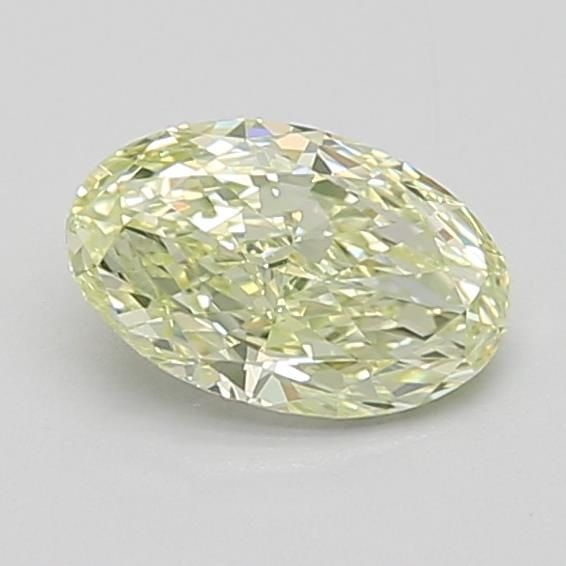 IGI Oval 0.61ct Fancy Light Greenish Yellow VVS2 Loose Lab Diamond: IGI Oval 0.61ct Fancy Light Greenish Yellow VVS2 Loose Lab Diamond A rare and unique gem, this 0.61ct Fancy Light Greenish Yellow VVS2 lab diamond shines with exceptional clarity and polish, boasting