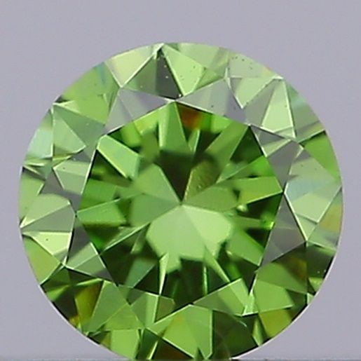 Loose Lab Diamond - Round 0.18ct Fancy Vivid Green VVS2: Loose Lab Diamond - Round 0.18ct Fancy Vivid Green VVS2 Experience the rare beauty of a lab-grown Fancy Vivid Green diamond, boasting an exceptional 0.18ct round cut with VVS2 clarity and a vibrant