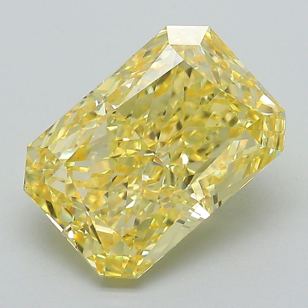 IGI Radiant 4.5ct Fancy Vivid Yellow VVS2 Loose Lab Diamond: IGI Radiant 4.5ct Fancy Vivid Yellow VVS2 Loose Lab Diamond Experience the vibrant beauty of nature in a lab-grown diamond, certified by IGI as a Fancy Vivid Yellow VVS2, with exceptional cut,
