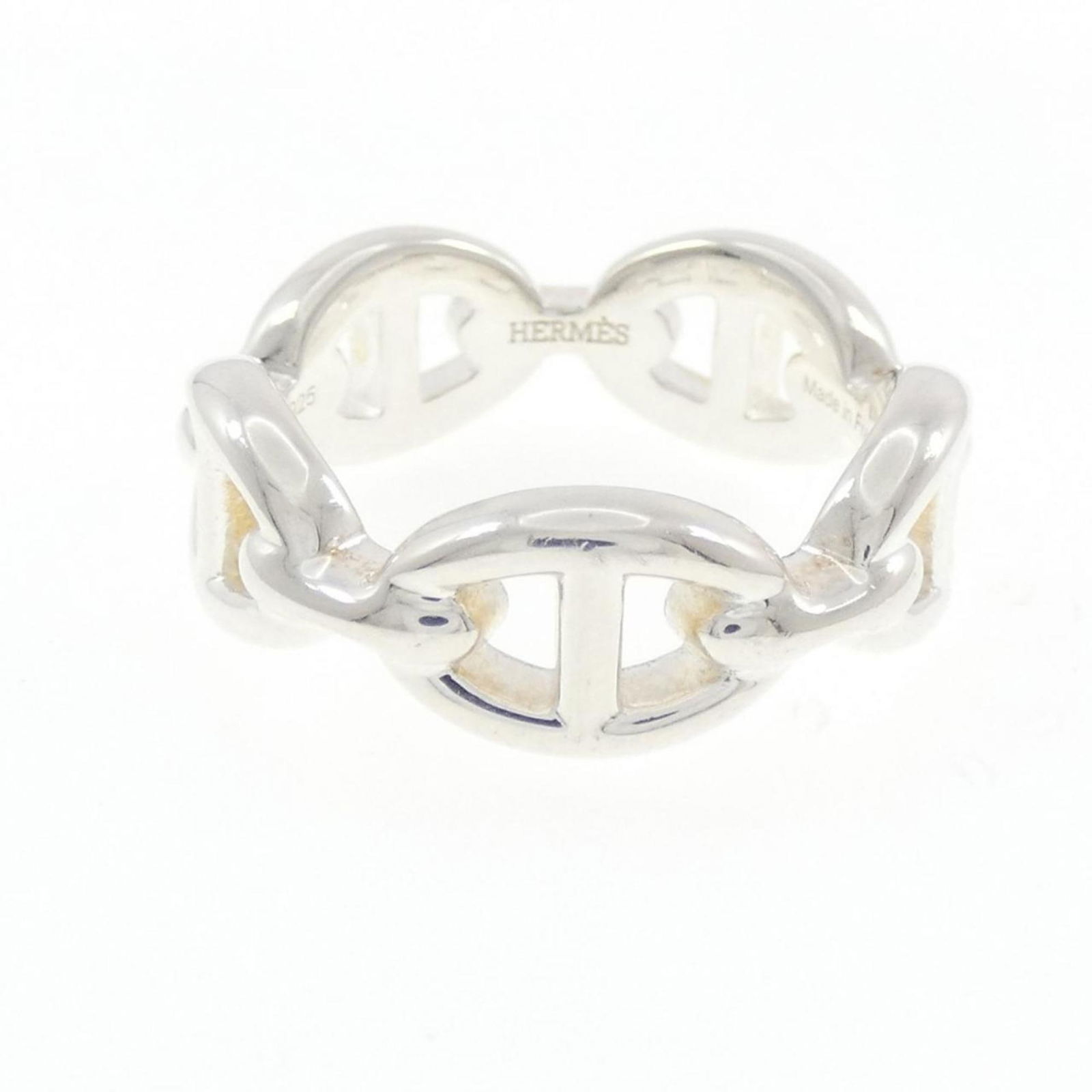 Hermes Silver 925 Band Ring - 2