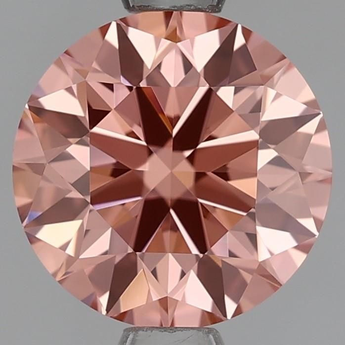 Loose Lab Diamond - Round 1.35ct Fancy Orangey Pink VVS2: Loose Lab Diamond - Round 1.35ct Fancy Orangey Pink VVS2 Experience the beauty of a lab-grown diamond, certified VVS2 clarity and Fancy Orangey Pink color, making this stone truly one-of-a-kind. With