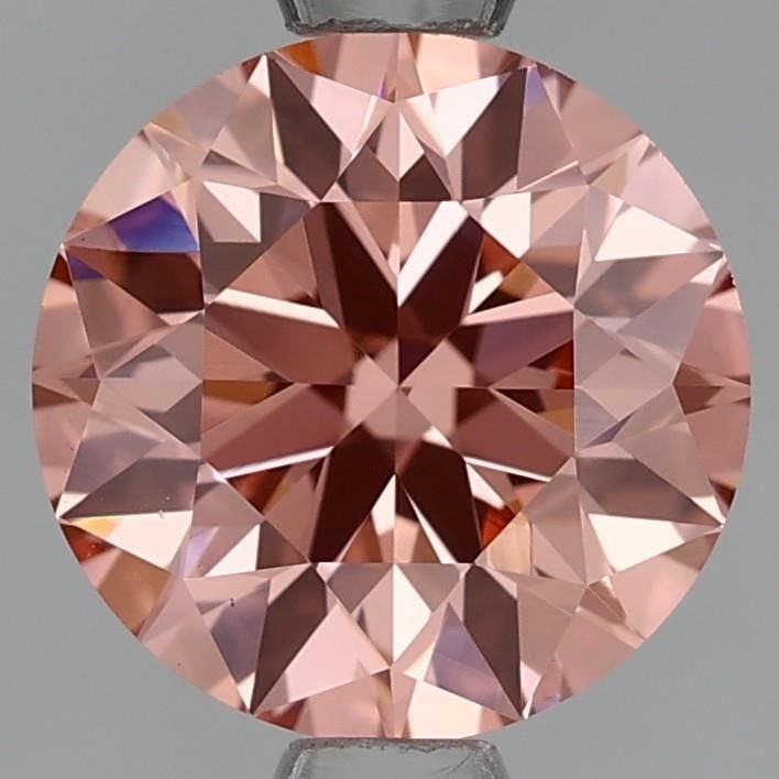 Loose Lab Diamond - Round 1.37ct Fancy Orangey Pink VVS2: Loose Lab Diamond - Round 1.37ct Fancy Orangey Pink VVS2 Experience the vibrant beauty of a lab-grown diamond, boasting a stunning Fancy Orangey Pink hue that's sure to turn heads. This 1.37ct Round g
