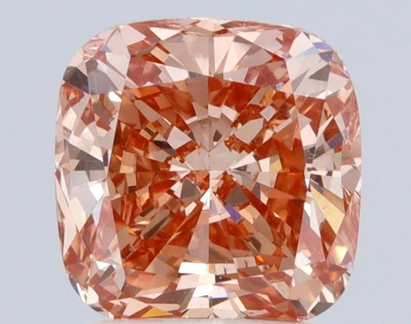 Fancy Orange VVS2 2.14ct Cushion Brilliant Lab Diamond: Fancy Orange VVS2 2.14ct Cushion Brilliant Lab Diamond Experience the vibrant beauty of nature in this stunning Fancy Orange VVS2 2.14ct Cushion Brilliant Lab Diamond, grown with precision and care to
