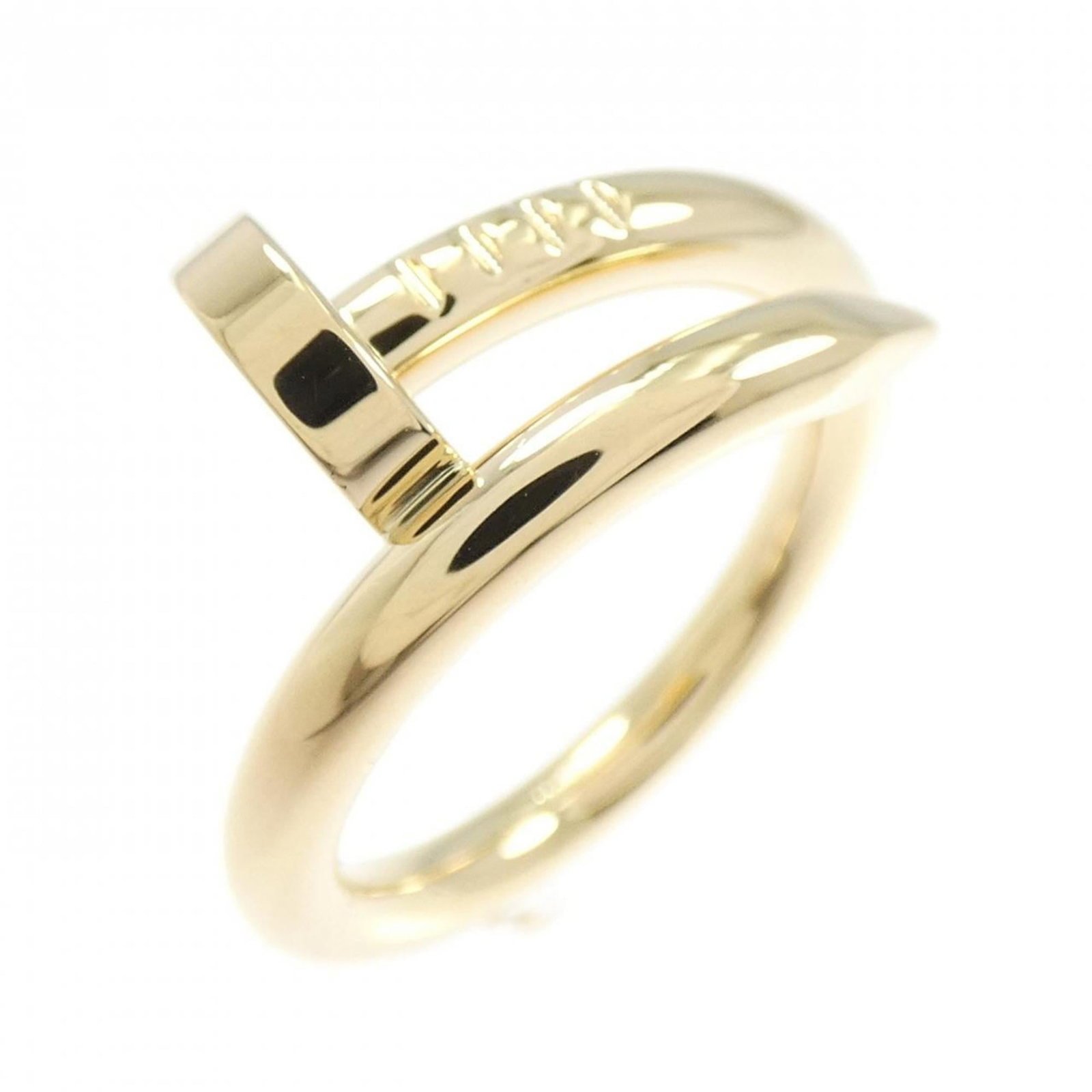 Cartier 18k Yellow Gold Band Ring: Cartier 18k Yellow Gold Band Ring A stunning Cartier band ring in 18k yellow gold, exuding timeless elegance with its sleek design and premium materials. With a US size 5 fit, this beautiful piece is