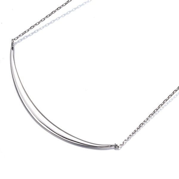 Vendome 18K White Gold Curved Necklace (1 of 4)