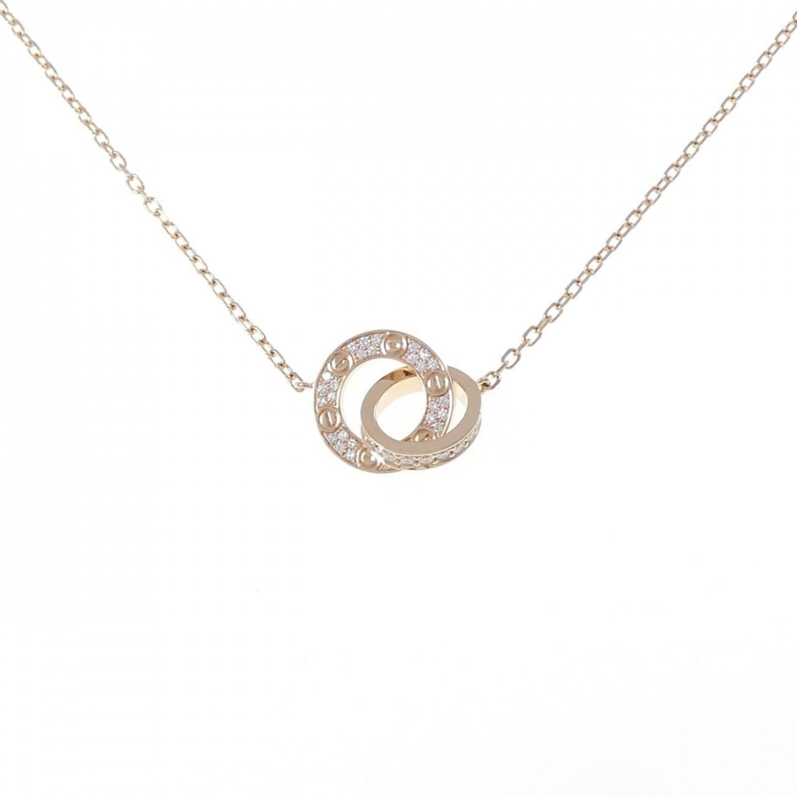 Necklace Cartier Love: Necklace Cartier Love Elegant and timeless, the Cartier Love necklace is a classic choice for any woman. This stunning piece boasts 18K pink gold and a beautiful diamond pendant, set in a sleek design